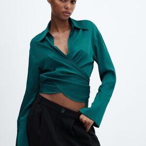 Mango Wrap Blouse